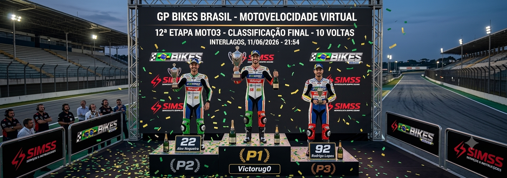 Pódio da 12ª etapa